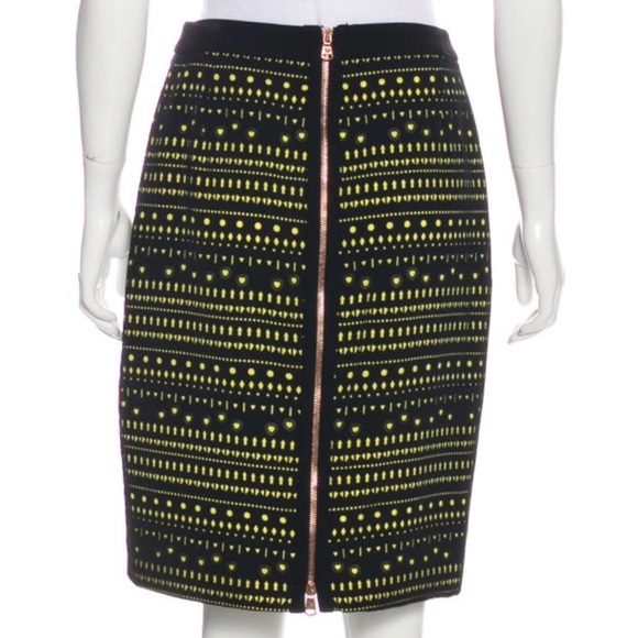 🎉HP Versace Pencil Skirt Lasercut Black/Neon NWT - Picture 4 of 6
